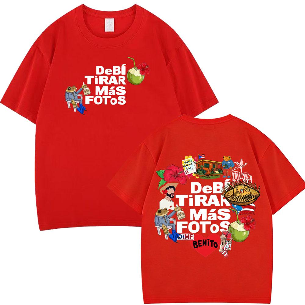Rapper Bad Bunny Album Debi Tirar Mas Fotos DTMF Tour 2026 Merch T Shirts Men Women Fashion Hip Hop Tshirts Vintage Tshirt