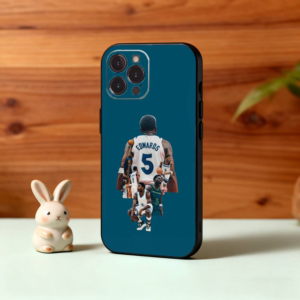 A-Anthony E-Edwards Phone Case For iPhone17,16,15,14,13,12,Plus,Pro Max, 5G Others Soft Black Cover