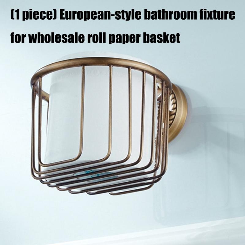 Wall Mounted Toilet Paper Dispenser Traditional Appearance Tissue Holders Simple Tool Without Assembly Bathroom Accessory