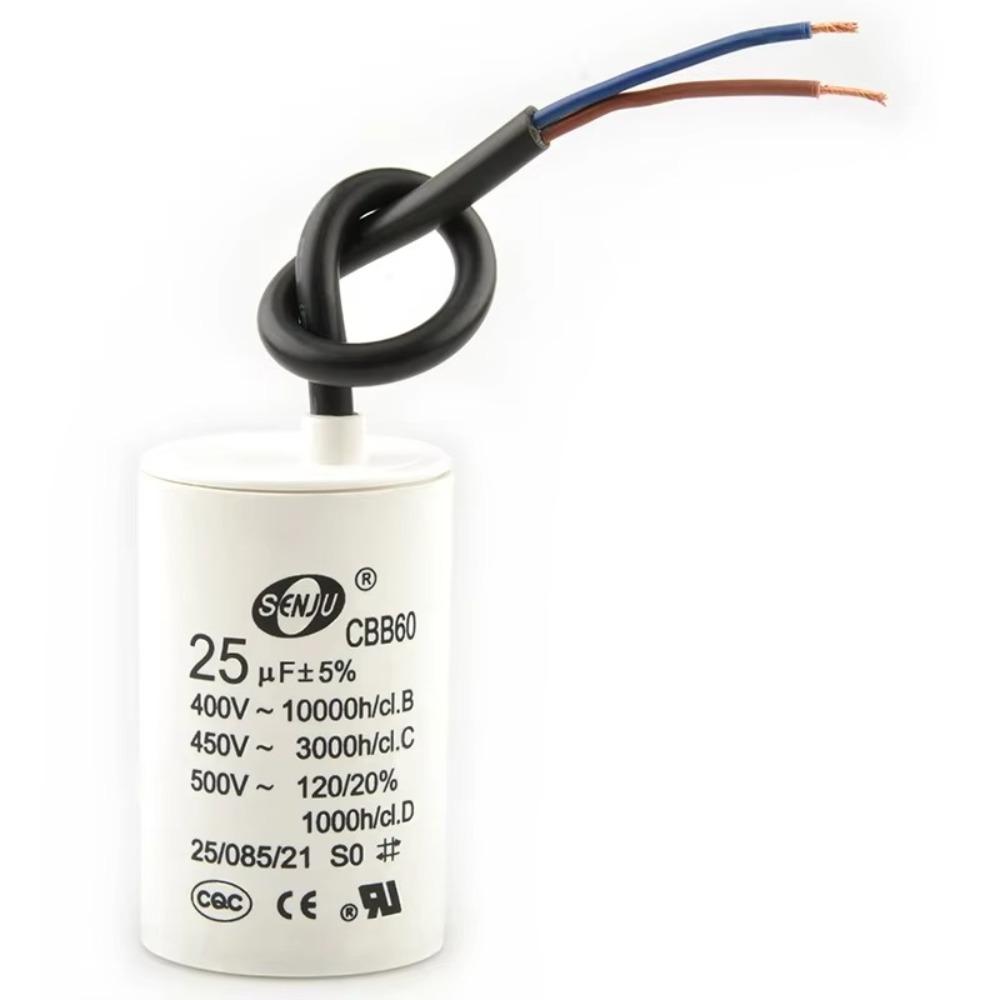 Capacitor de Partida para Motor 450V Capacitor Redondo para Bomba d'Água Capacitor Confiável para Máquina de Lavar