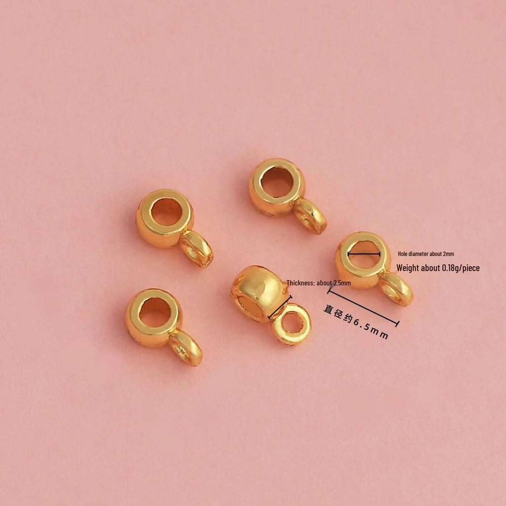 Gold-Plated Zircon Jewelry DIY Kit: Pendant, Bracelet, Necklace Jump Rings & Spacer Beads