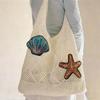 Yogodlns Wool Large Capacity Knit Bag Shoulder Shopping Bag for Women Cotton Girls Tote Bag Female Handbag Crochet Bag