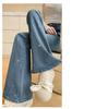 Jeans de Micro-Campana de Tiro Alto con Pedrería Brillante – Pantalones Acampanados Elásticos de Corte Ajustado para Mujer para Primavera/Otoño