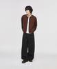 Signature Round Neck Crop Knit Cardigan [Brown]