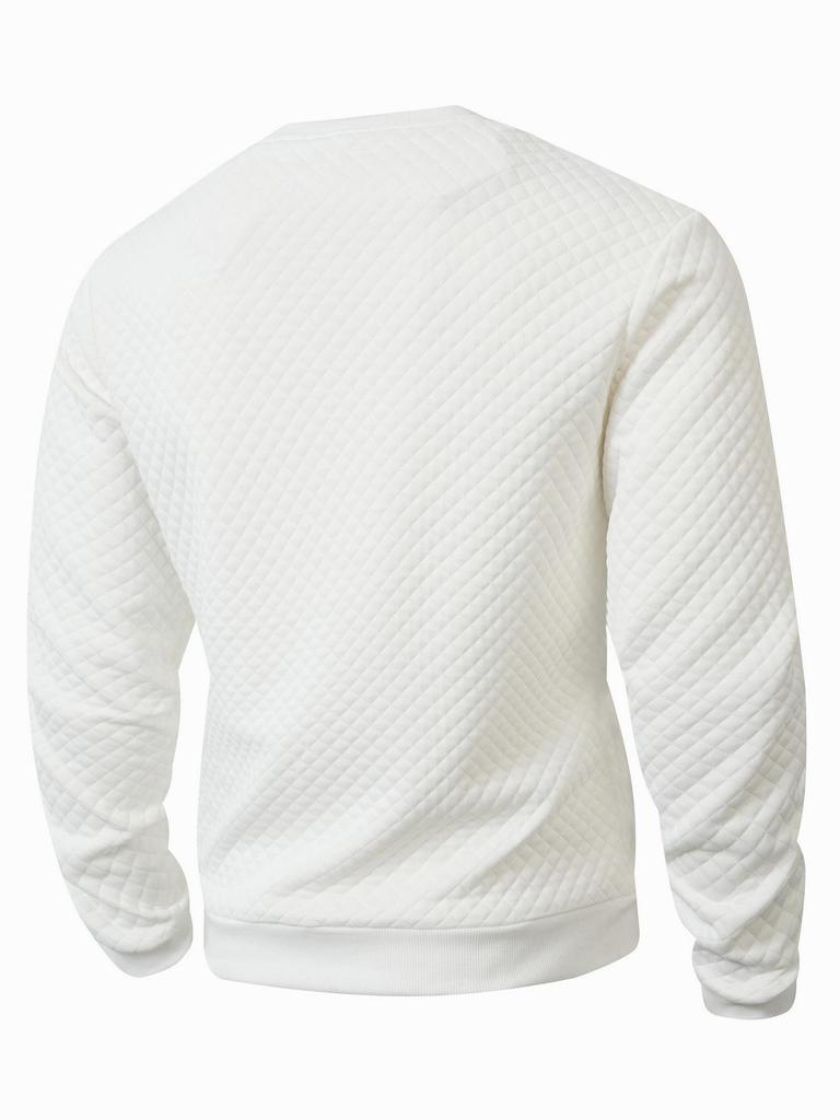 2025 Spring & Autumn Waffle Knit Solid Color Jacquard Hoodie