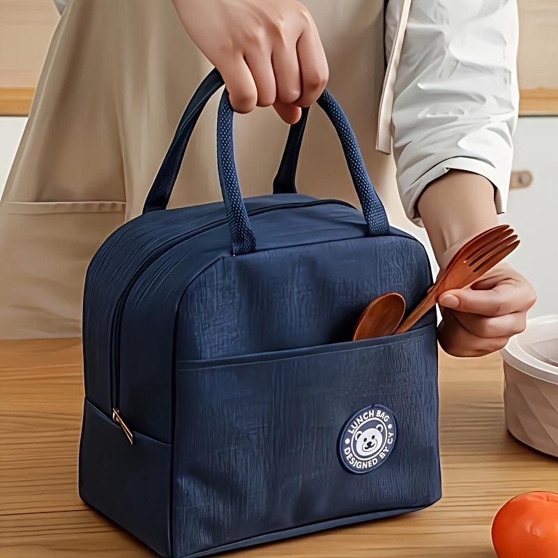 Large Insulated Lunch Bag, Thick Aluminum Foil, Multi-Functional & Cute Design for School and Picnics