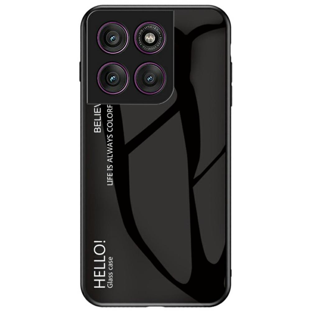 Dėklas Motorola Edge 60 Pro 5G, atsparus įbrėžimams, grūdintas stiklas+PC+TPU telefono dangtelis