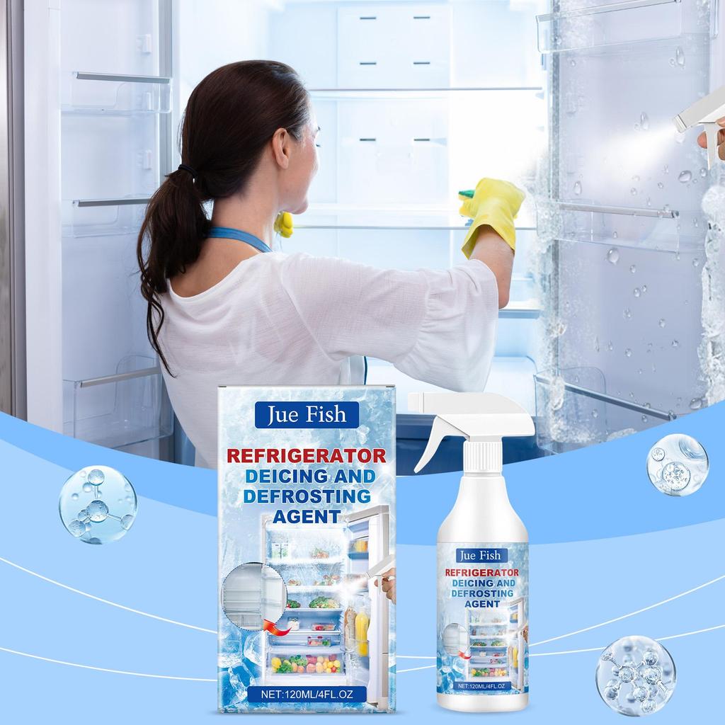 120ml Rozmrazovací prostředek do lednice Rychle rozpouští námrazu Snižuje frekvenci zamrzání Snižuje spotřebu energie