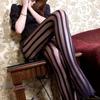 Sheer Sexy Punk Women Girl Black Tights Pantyhose Vertical Stripe Stockings