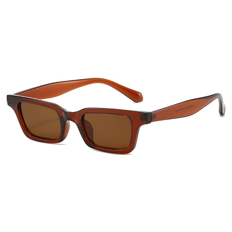 Fashion small frame rectangular outdoor sunshade sunglasses women's high-end street shot sunscreen sunglasses UV