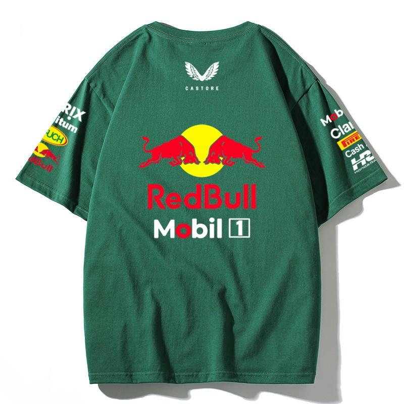 Red Bull Racing F1 Team T-Shirt Oracle Honda Bybit Print Oversized Men Women Casual Cotton Tee