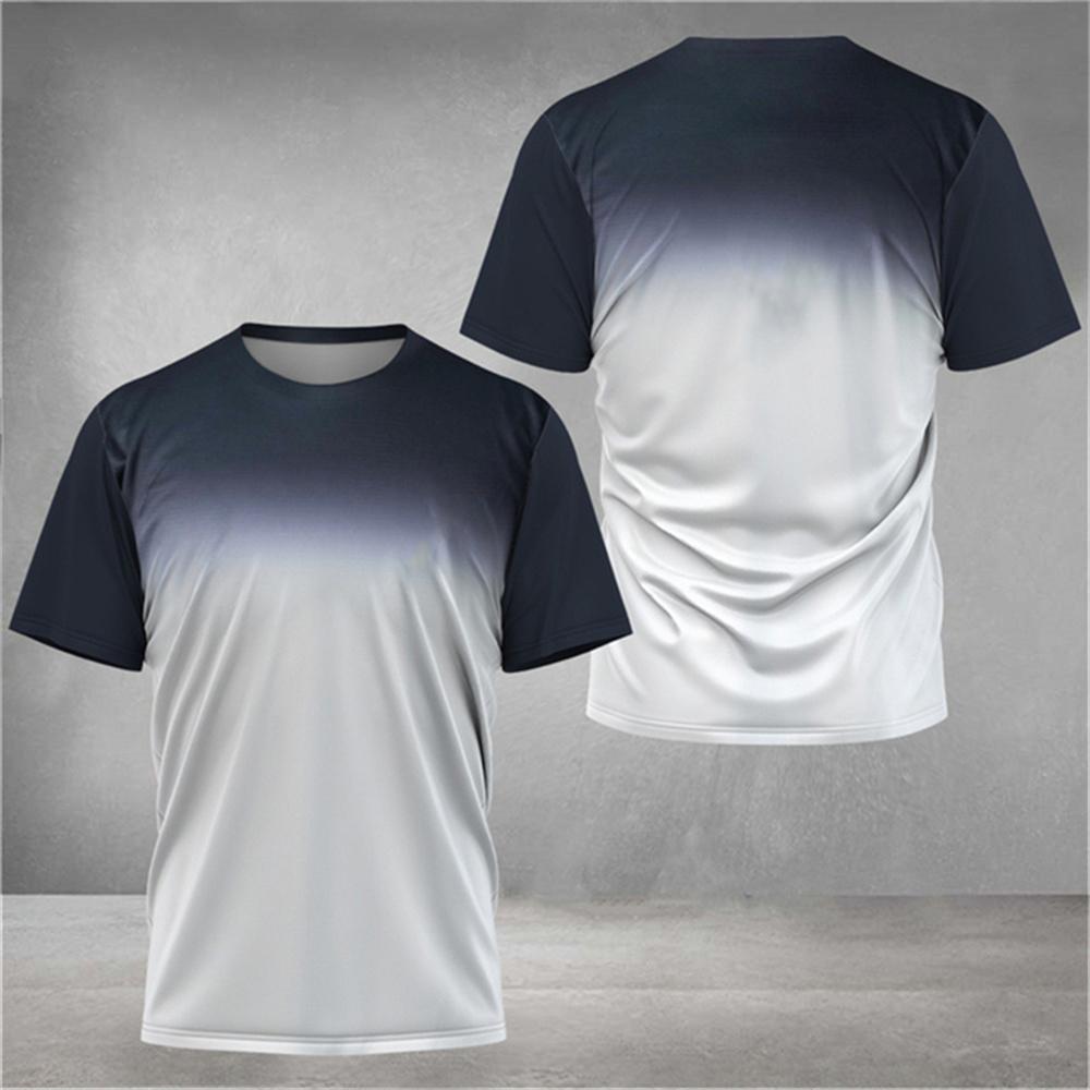 Sommer Freizeit Herren T-Shirt Kurzarm Musterdruck Rundhalsausschnitt Pullover Mode Herren T-Shirts Übergroße Kleidung Sportbekleidung