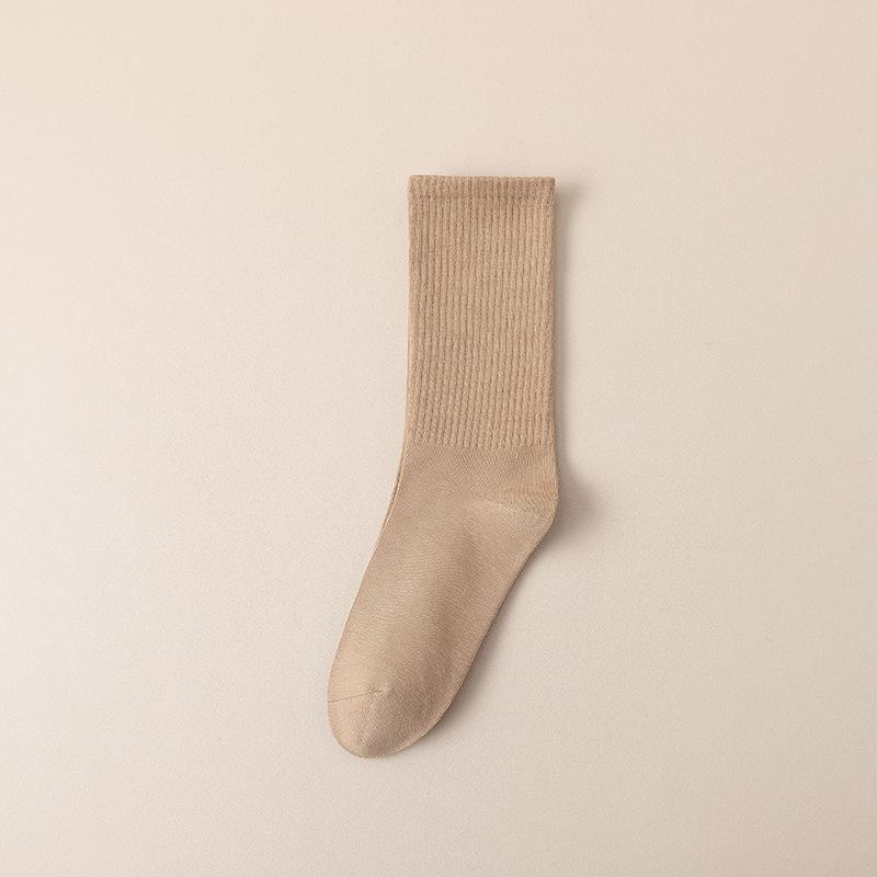Japanese Style Women’s Ruffle Mid-Calf Socks - Spring/Summer Odor-Resistant Cotton In Black & White.