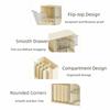 Transparent Cosmetic Storage Box Large Capacity Makeup Storage Container  for Home