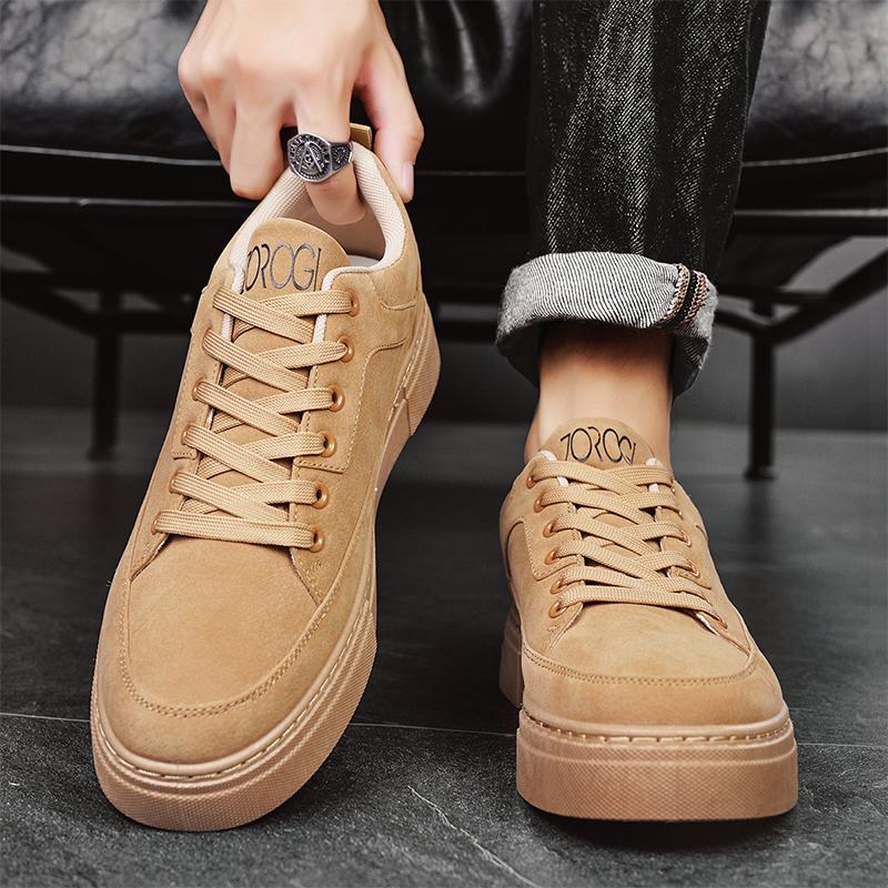 Fashion Men's Fashion Casual Sneakers Soft PU Leather Lace-up Walking Flats Lace Up Sneakers for Men Outdoor Sneakers Men Shoes