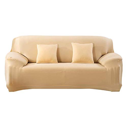 

HomeFirst Sofa Cover, 3-Seater, with Armrests, Solid Color, Elastic Vertically and Horizontally, Stretchable Fit, Non-Slip, Scratch-Resistant, Dust-Re