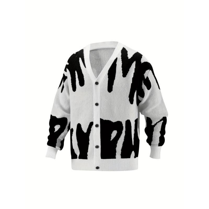 Casual V Neck Long Sleeve Knit Cardigan Button Front Sweater For Outerwear