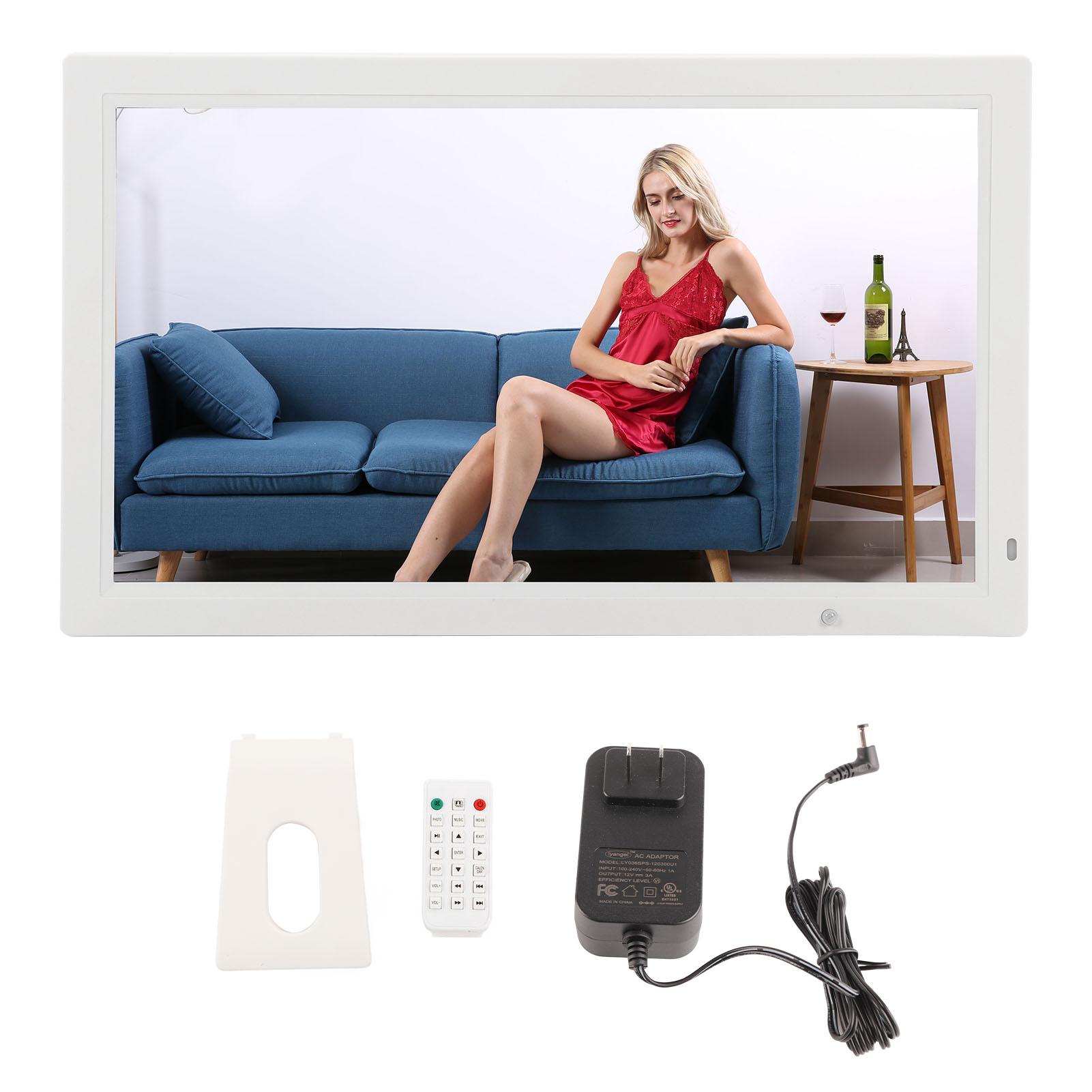 

Цифровая фоторамка 24 дюйма с датчиком тела, воспроизведением HD-видео и музыки, электронная фоторамка с EU Plug