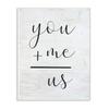 Stupell Industries You Plus Me Home Family Inspirational Word On Wood Texture Design Wall Plaque, 12 X 18, Multi-Color