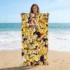 1pc Big-eyed Cute Minions Extra-large Soft Beach Towel Super Absorbency Suitable for Seaside Vacation and pool Gift For Families