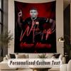 Custom Text Tapestry Kylian Mbappe Print Wall Tapestry Indoor Living Room Wall Decor