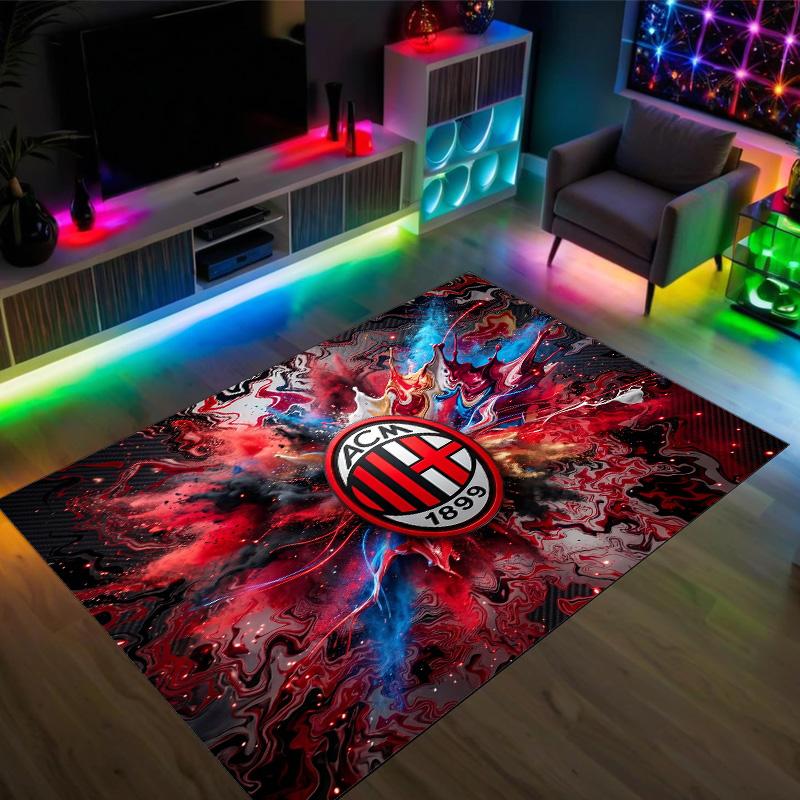 AC Milan Design Crystal Velvet Carpet Cozy Non?Slip Printed Rug For Bedroom Living Room Entrance