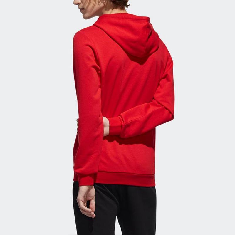 adidas Felpa con Cappuccio Casual con Stampa Neo Logo da Uomo Felpa Rossa EA3525