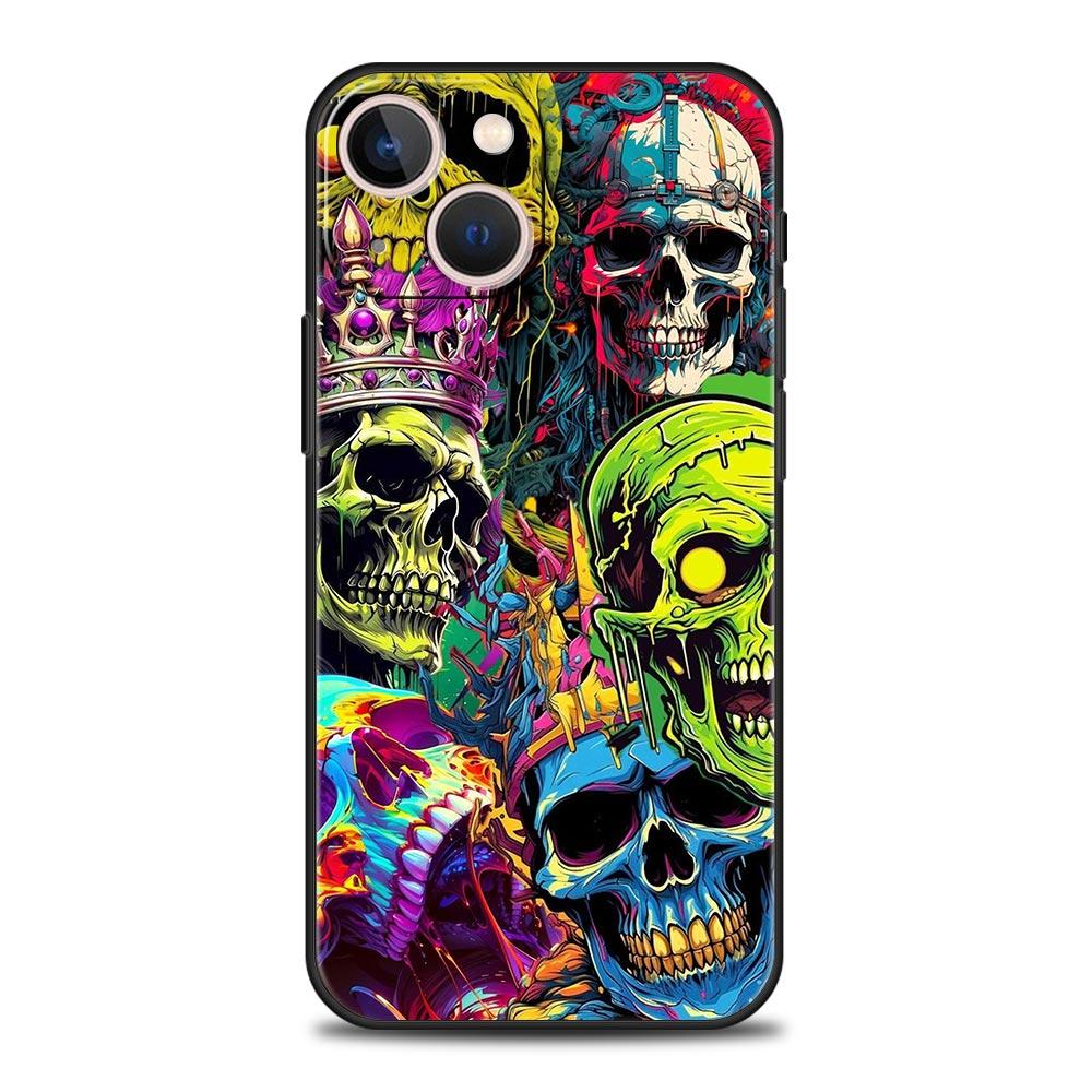 

Skeleton Skull Phone Case Cover for iPhone 17 16 15 14 13 12 11 Pro Max 17 Air Plus Shockproof Soft TPU Shell Fundas Capas Bags iPhone 17 Air