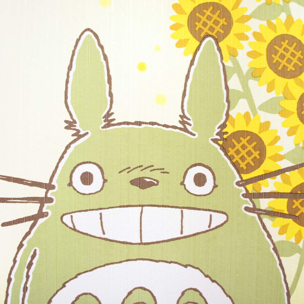 Noren Warsztat Mój Sąsiad Totoro Cztery Pory Roku i Rośliny Totoro Noren Gobelin Szerokość 85 x Długość 90cm Przegroda Pokojowa Stylowy Krótki Rozmiar Słonecznik i