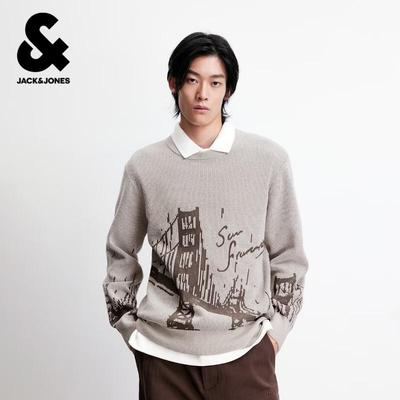 Jack & Jones Men's Jacquard Knit Sweater