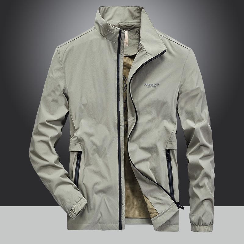 Herren Neue Jacke Frühling und Herbst Lässig Große Größe Herren Jugend Stehkragen Jacke Jacke