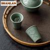 35ml Yue Kiln Celadon Shadow Teacup Handmade Tea Bowl Beautiful Tea Cup Tea-tasting Smelling Cup Jianzhan Master Cups Teaset