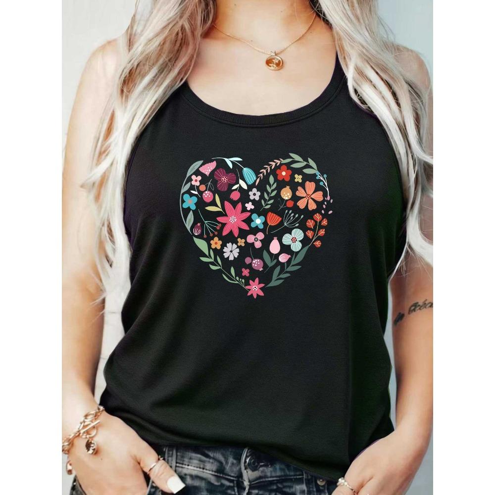 Printed women s T-shirt, round neck comfortable casual vest S