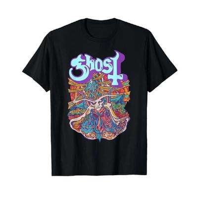 Camiseta Ghost Band Música Rock Siete Pulgadas de Pánico Satánico