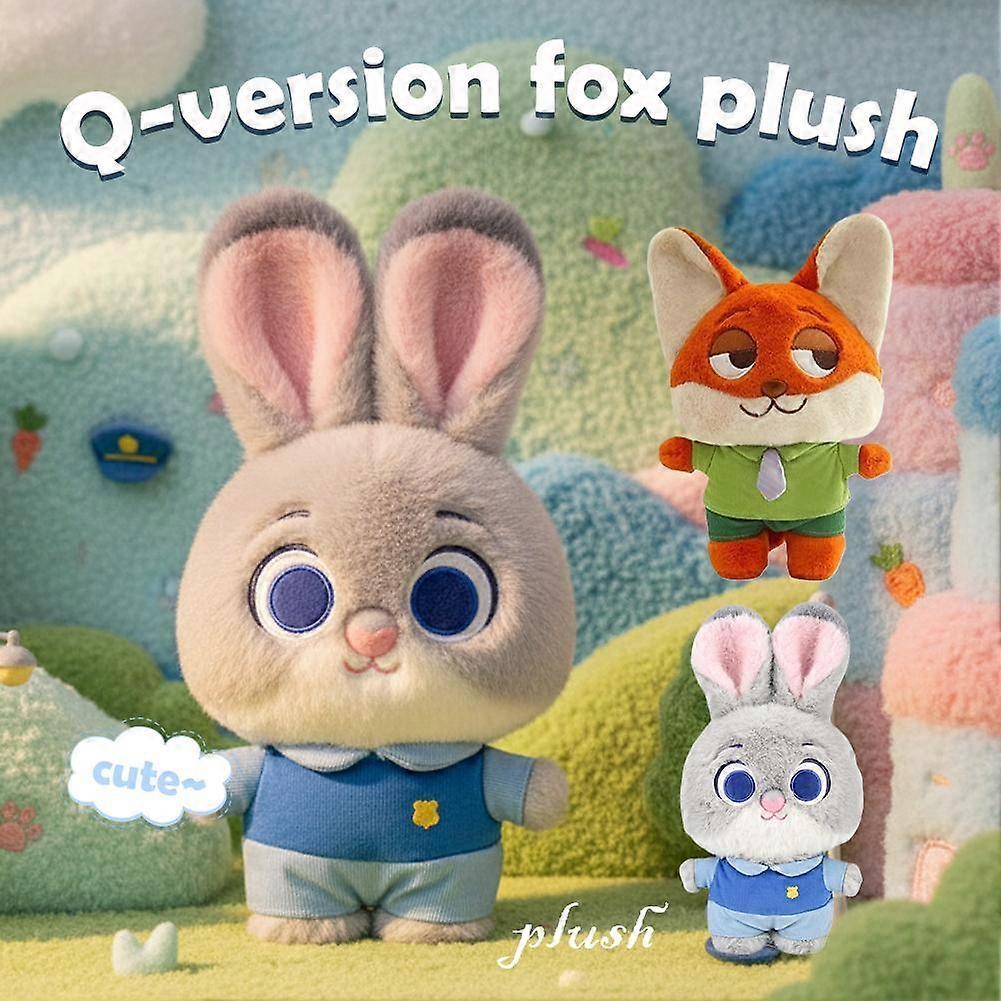 Zootopia Chibi Fox Nick Plush Toy Bunny Judy Figure Q Version Cute Collectible Gift