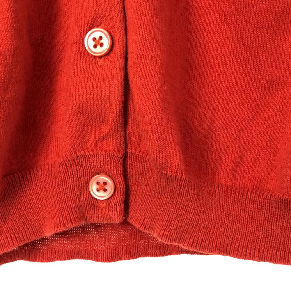 Paul Smith BLACK Long sleeve cotton knit cardigan M Red Women Used