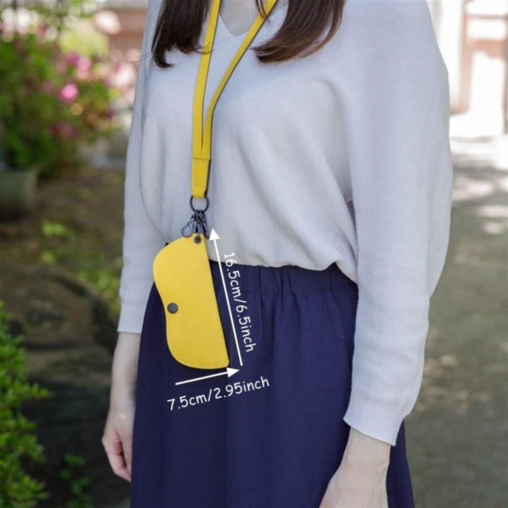 with Lanyard Sunglasses Storage Bag PU Leather SunGlasses Holder  Eyewear Accessories