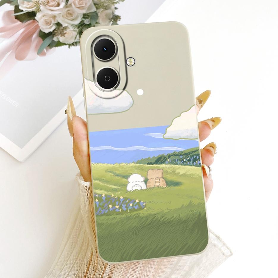 Für Tecno Spark Go 2 Hülle KM4 Niedlicher Hund Panda Cartoon Hülle Weiches TPU Mattes Handyhülle Für Tecno Pop 10 Pop10 Spark Go 2 Go2 Schale