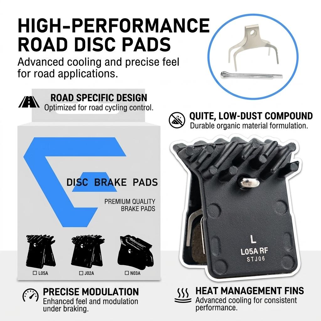 L05A Disc Brake Pads Resin Cooling Compatible with DA105 UP L03A L05A 1 Box