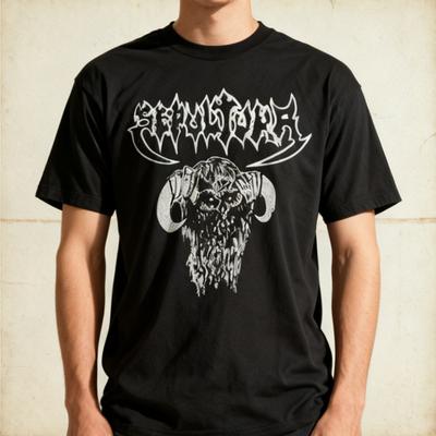 Sepultura Horns TShirt Heavy Black Cotton Tshirt Size S5XL NWT Unisex T-Shirt