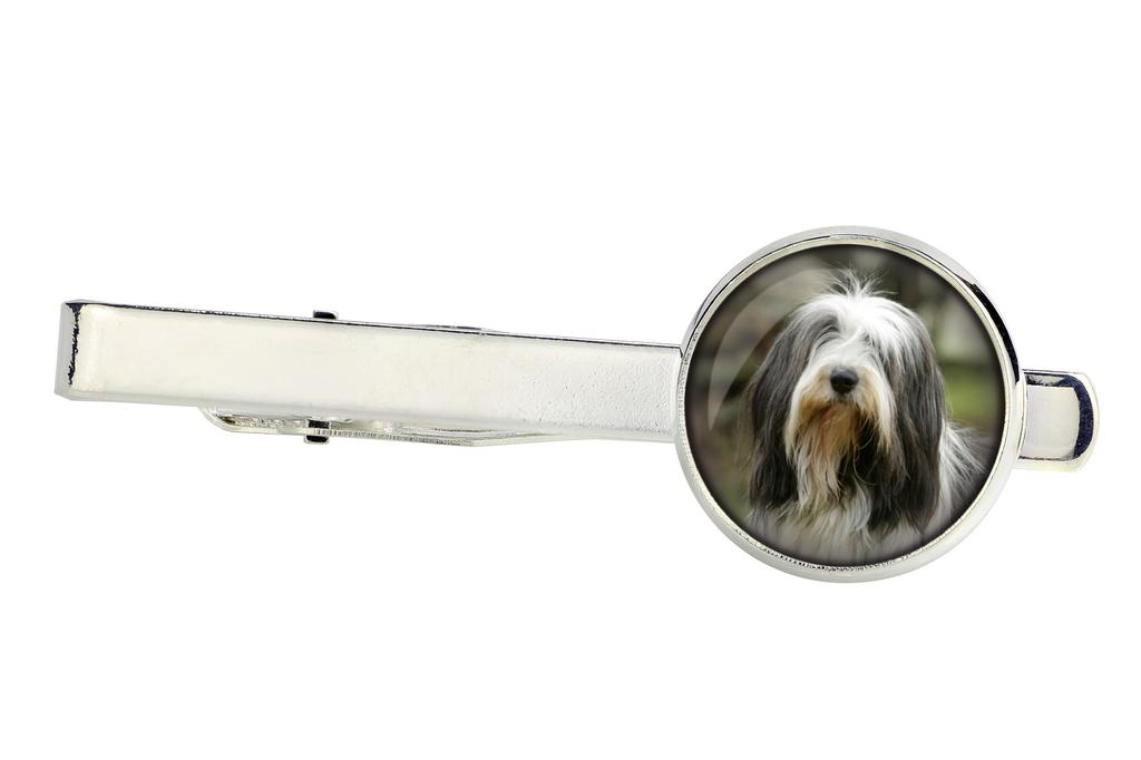 Bearded Collie, Highland Collie, Mountain Collie - tie clip in a box, stylish tie, personalized jewelry from the Art-Dog brand