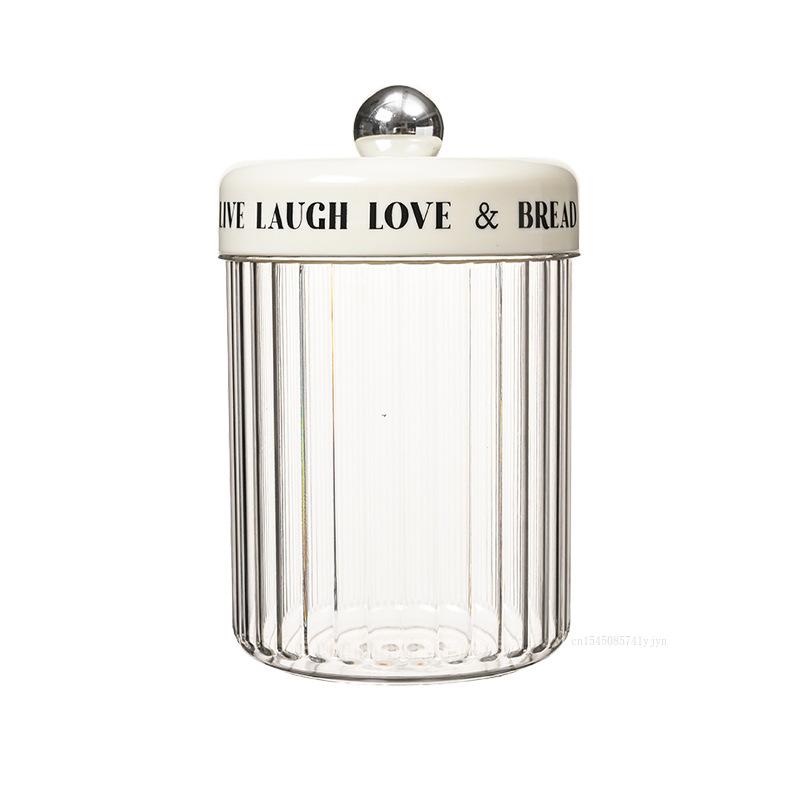New Simple Grain Tank Plastic Sealed Jars Household Kitchen Grain Storage Box Coffee Bean Powder Storage Tank Storage Container
