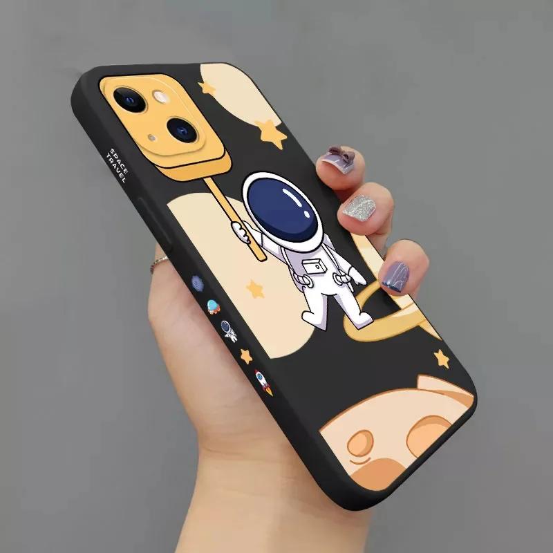 

Creative Planet Astronauts Shockproof Silicone Phone Case For iPhone 15 14 13 11 12 Pro Max Mini X XS Max 7 8 Plus SE 2020 Cover iPhone 13 Pro