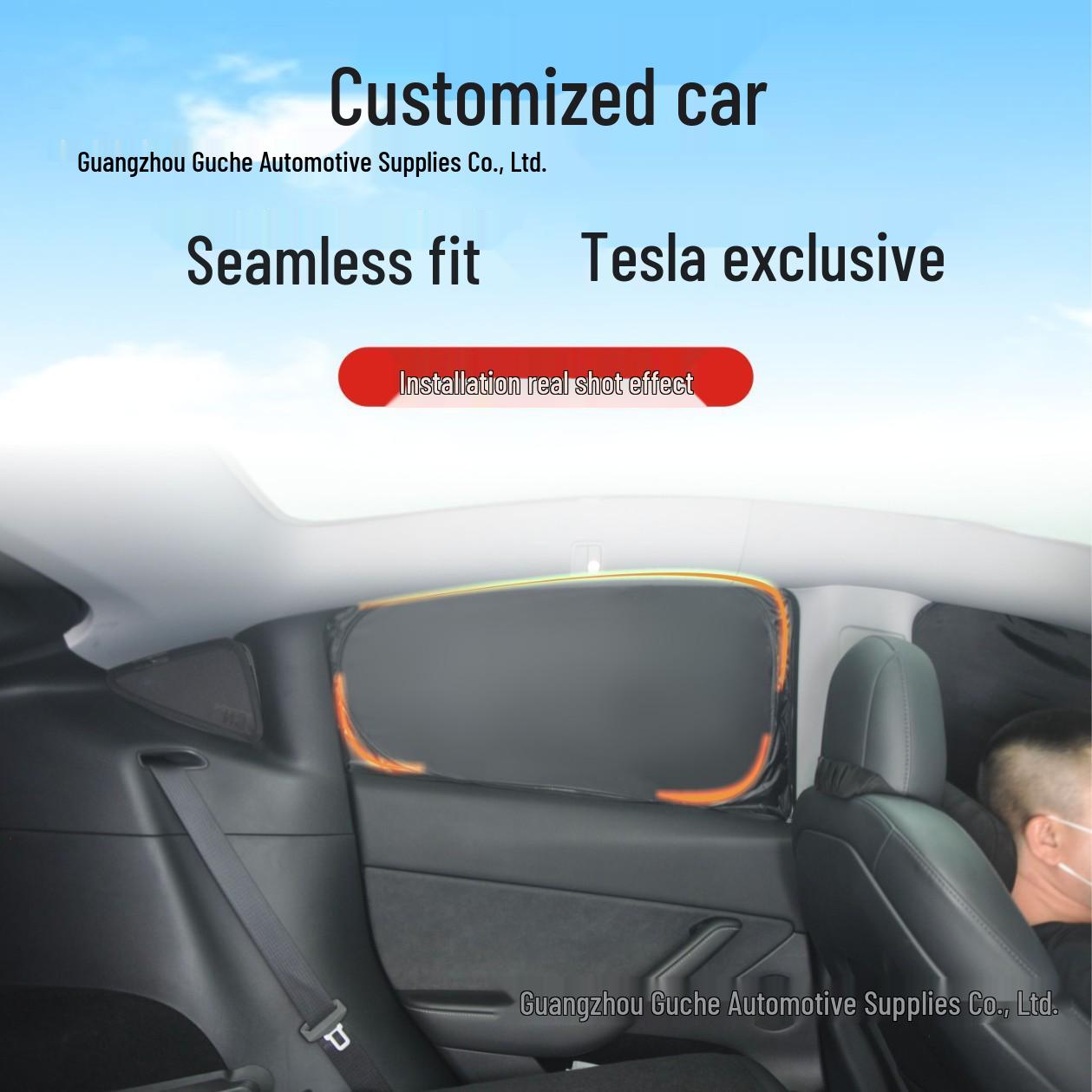 

Tesla Car Window Sunshade: Heat Insulation & Privacy for Side Windows & Windshield MODEL Y Black