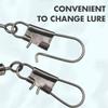 10pcs Heavy Duty Rolling Swivel Snap Stainless Steel Fishing Tackle Connector  For Outdoor
