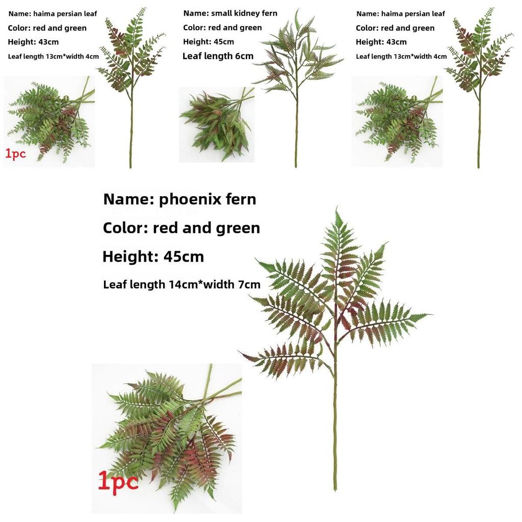 Synthetic Fern Leaf Plant For Interior Decoration And Photography Scenes