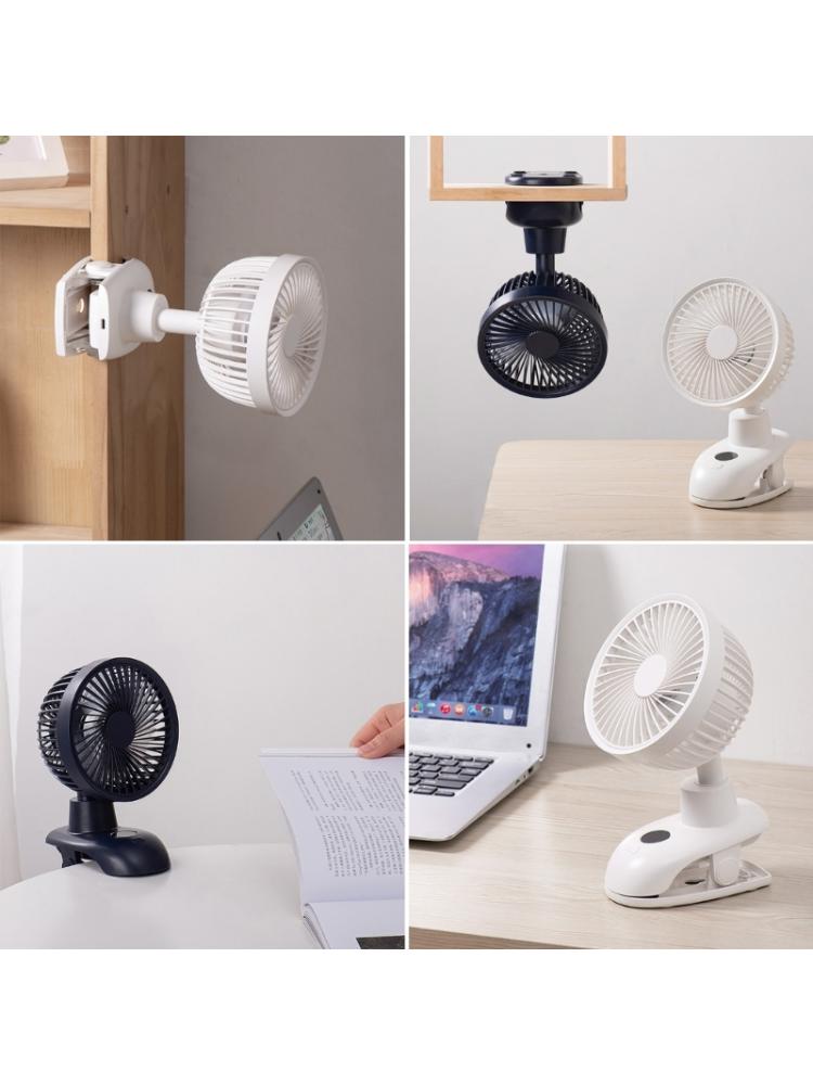 Rechargeable Clip on Fan Small Fan Portable 5000mAh Rechargeable 90 Oscillating 4 Speeds USB Desk Fan for Stroller