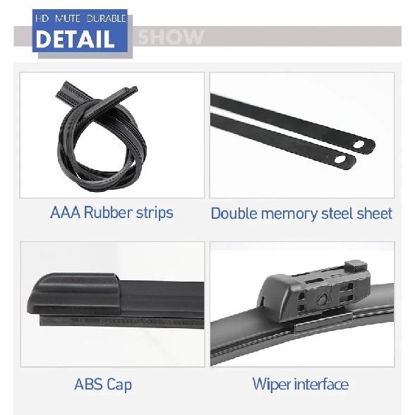 Wiper Blades For Volkswagen VW Touareg 7L 2003 - 2010 Front Rear Windshield Brushes Windscreen Car Accessories Cover Spring 2008