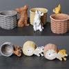 Puppy Figurine Flowerpot for Windowsills Desktops Decorative Planter Flower Basket Home and Office Decoration Use