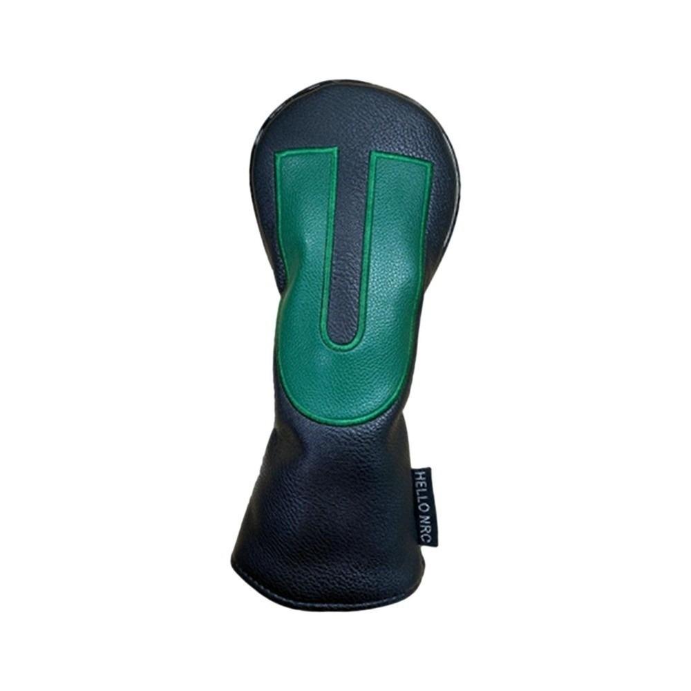 PU Leather Golf Club Cover 1 3 5 U Embroidered Portable Driver Fairway Multifunctional Golf Club Head